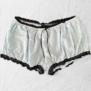 Fashion Nova baby blue and black bloomers